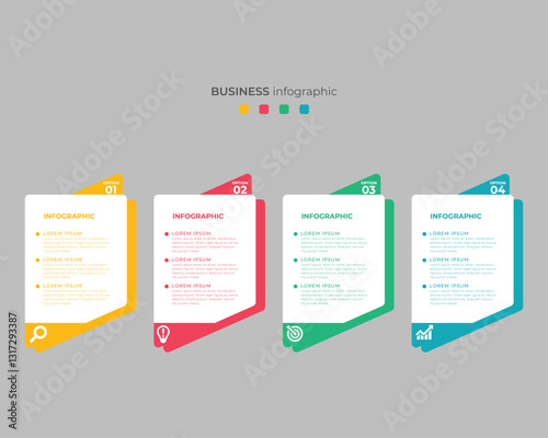 Steps Timeline Infographics Images Template Design, Business Concept With 4 Steps Or Options, Can Be Used For Workflow Layout, Diagram, Vector design