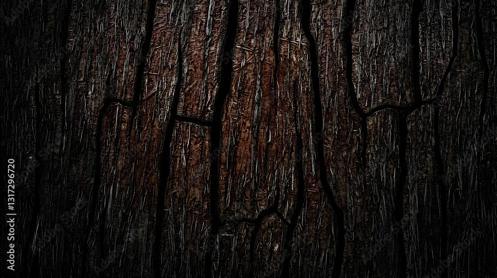 Dark Brown Cracked Wood Texture Background With Vertical Lines And Grunge Details In Abstract Natural Pattern For Rustic Design Dark Brown Cracked Wood Texture Background With Vertical Lines And Grunge Details In Abstract Natural Pattern For Rustic Design