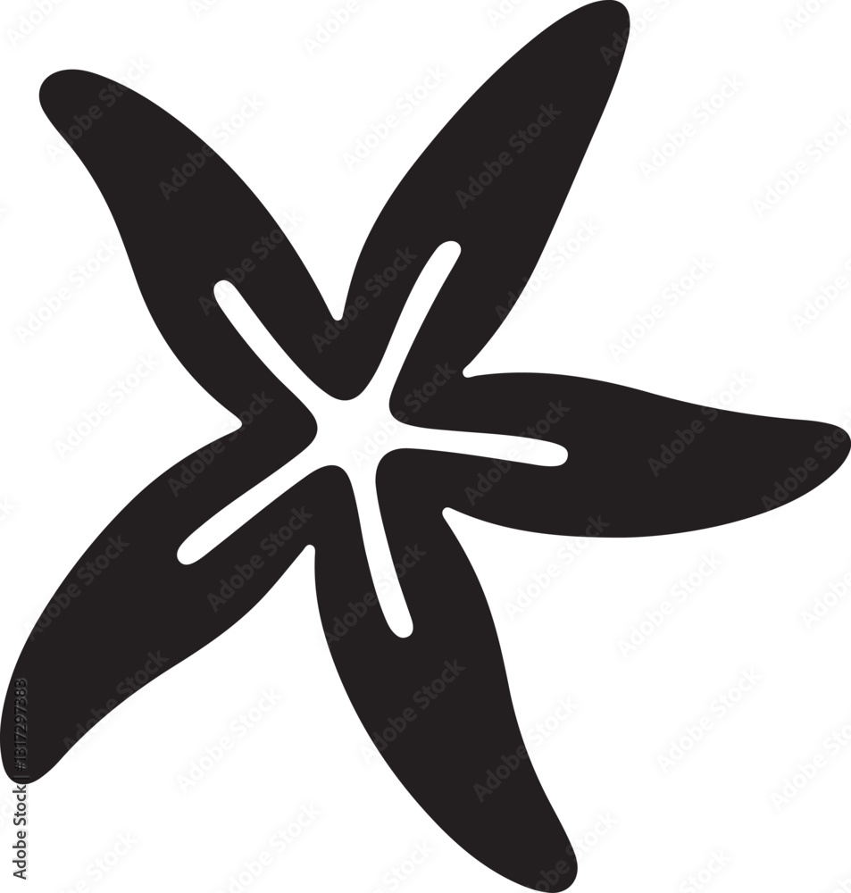 starfish flat and minimal vector art illustration on a white background.
starfish flat and minimal vector art illustration on a white background.