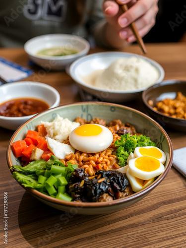 Wallpaper Mural Bibimbap sometimes romanized as bi bim bap Food photography Torontodigital.ca