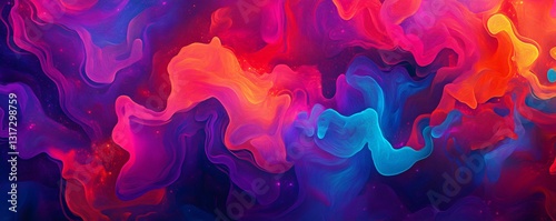 An abstract digital art representation of AI computation, endless streams of glowing data fractals forming a neural network.