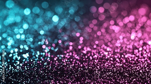 Colorful Bokeh Glitter Texture Background in Blue and Pink Shades