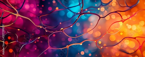An abstract visualization of AI-driven efficiency, glowing language data streams moving seamlessly through structured neural pathways.