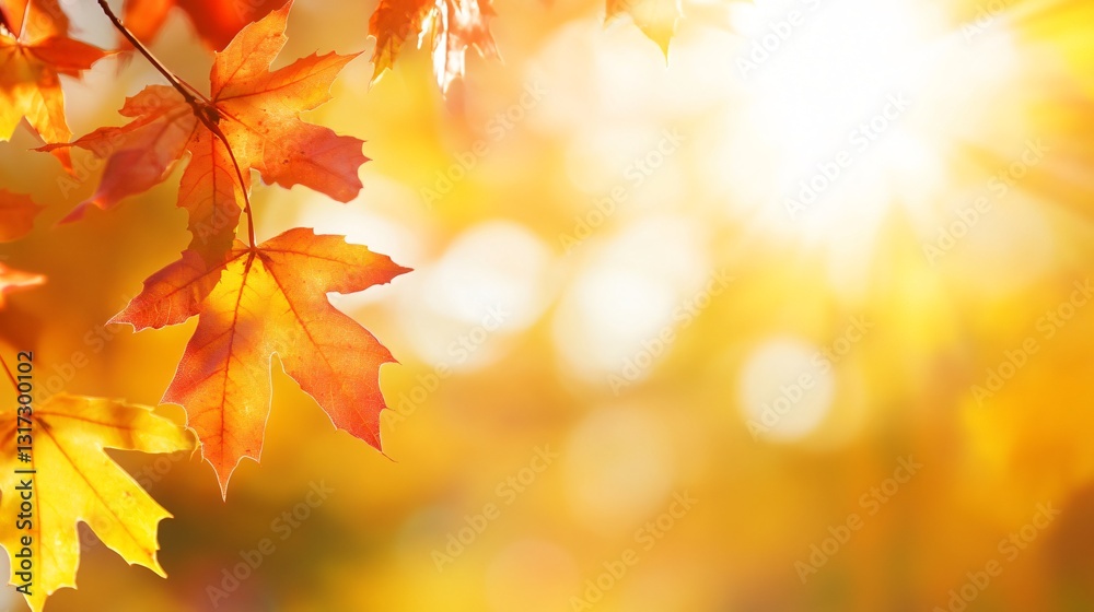 Autumn leaves glowing, vibrant orange and yellow foliage illuminated by sunlight, perfect for seasonal themes and invitations. Autumn leaves glowing, vibrant orange and yellow foliage illuminated by sunlight, perfect for seasonal themes and invitations.