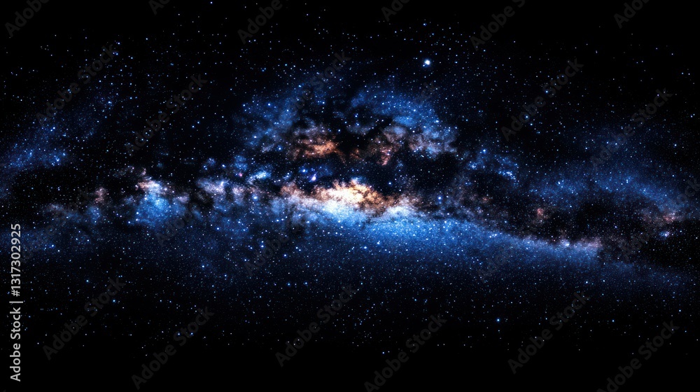 Obraz premium Cosmic expanse of the Milky Way galaxy