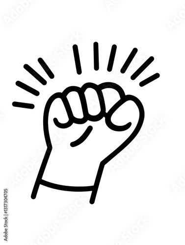 Empowered fist symbolizing unity, strength, and resilience in the fight for justice and equality