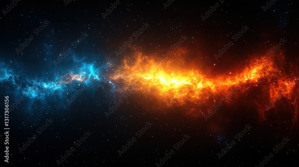 Obraz premium Cosmic Flame Dance