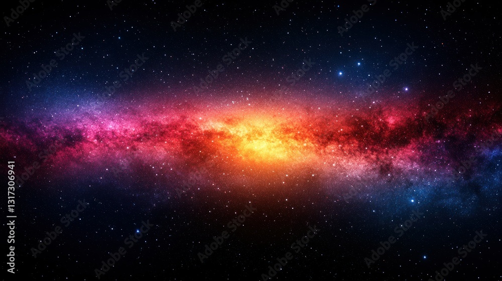 Naklejka premium Cosmic galaxy expanse