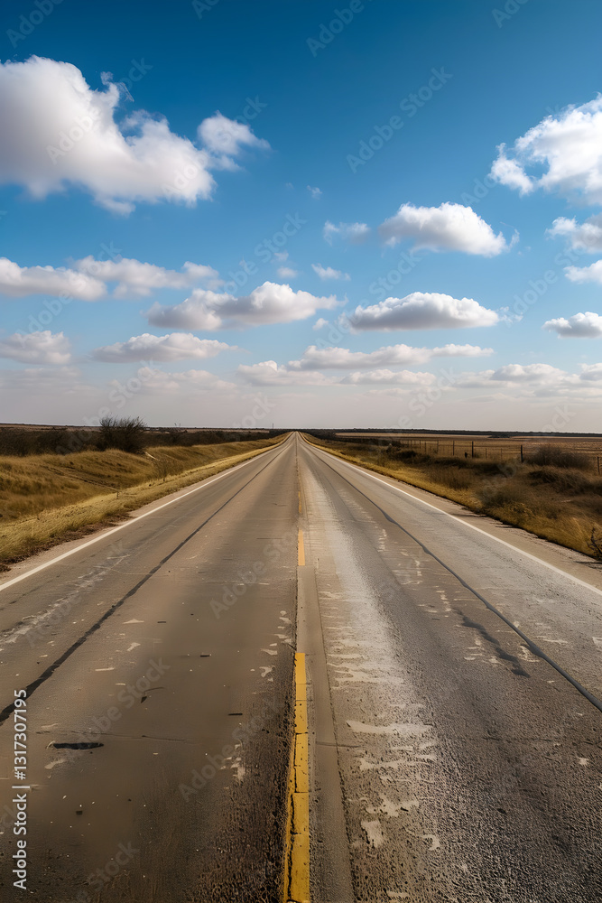 Lone Star State Exploration - A Clear Day on a Texas Highway Lone Star State Exploration - A Clear Day on a Texas Highway