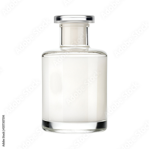 Lotion in Glass Bottle Isolated on Transparent Background photo