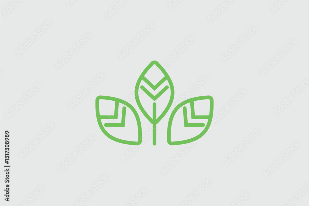 abstract leaf vector logo template abstract leaf vector logo template
