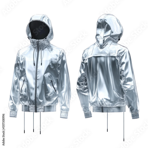 Front and back view of a solver jacket hoddie