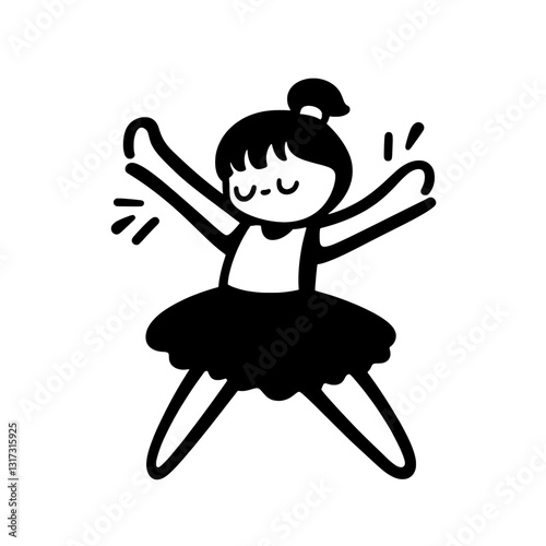 Joyful ballet dancer in motion expressing happiness and creativity through graceful movements