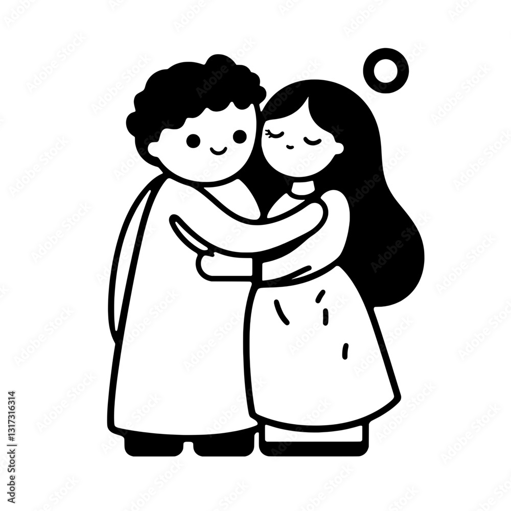 Couple embracing in a tender moment of connection, radiating love and simplicity under a gentle sun Couple embracing in a tender moment of connection, radiating love and simplicity under a gentle sun