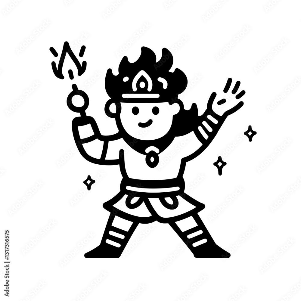 Creative character holding a torch radiating energy in a whimsical design with a playful vibe suitable for various artistic applications Creative character holding a torch radiating energy in a whimsical design with a playful vibe suitable for various artistic applications