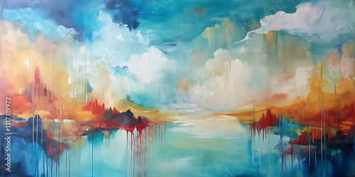 abstract painting canvas