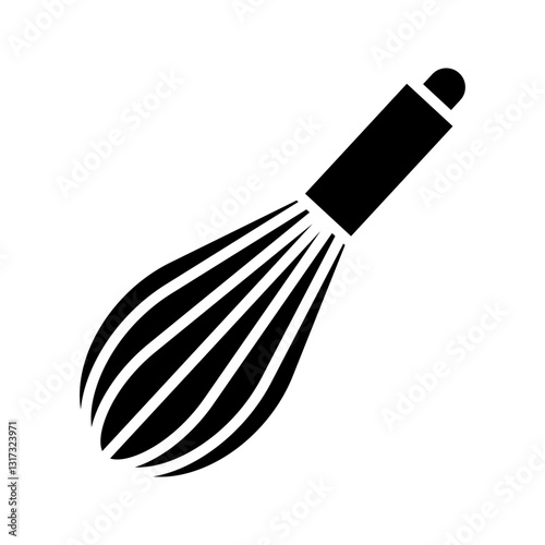 mixing and whisking icon on white background