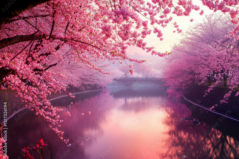 Beautiful sakura blossoms in full bloom, showcasing the delicate and iconic beauty of Japanese cherry trees. A symbol of spring, renewal, and fleeting elegance.