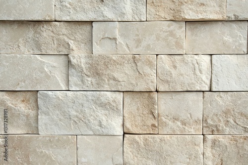 Wallpaper Mural Beige stone wall with textured surface pattern. AI generative Torontodigital.ca