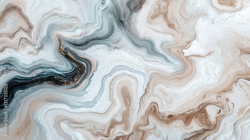 Abstract Marble Texture with Soft Neutral Tones and Fluid Patterns