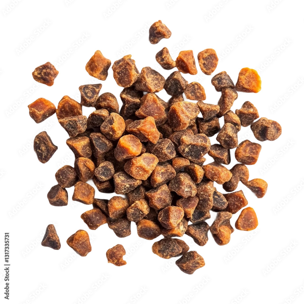 Obraz premium dry dog food isolated on white background