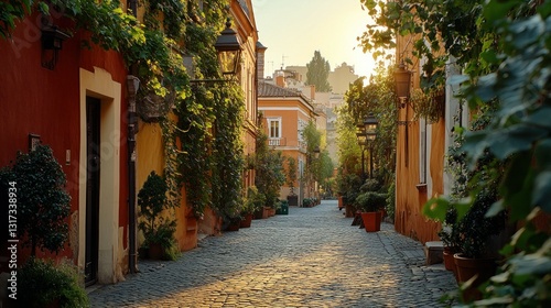 Italian sunlit alleyway
