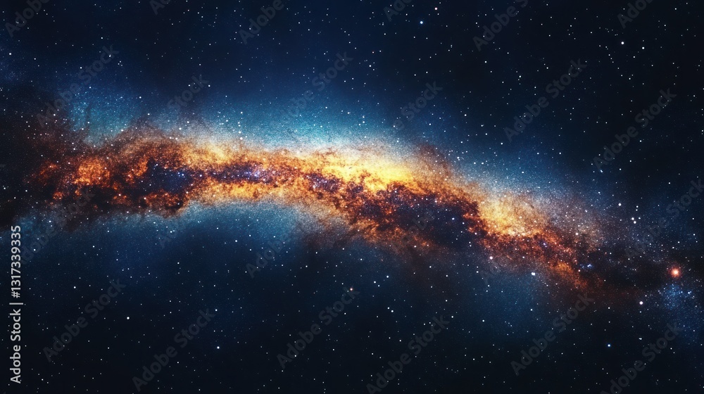 Fototapeta premium Cosmic nebulae swirl in deep space