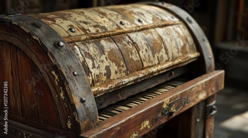 Household Barrel Organ Overview Hyper-realistic Paint