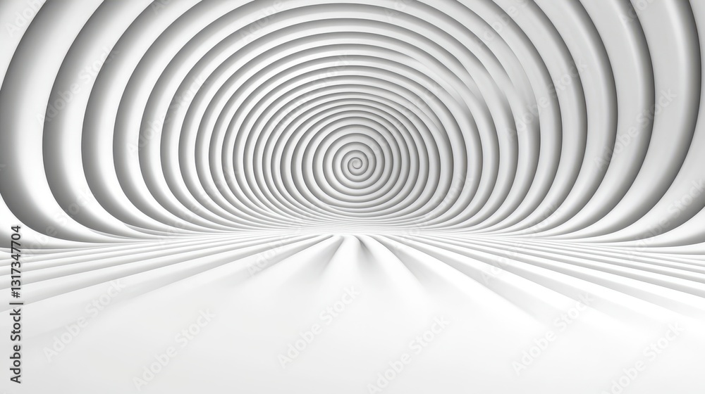 Obraz premium Elegant white abstract spiral background, modern minimalist design for websites and presentations