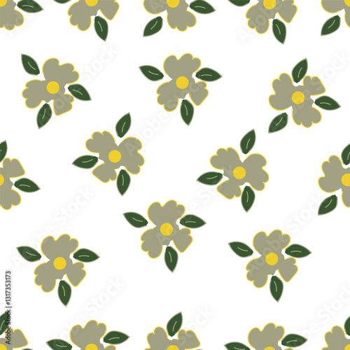 Elegance pink floral stems seamless pattern on a grey background. Vector hand drawn. Artistic, abstract flowers and tiny leaves, buds bells printing. Template for designs, fabric, fashion, textile