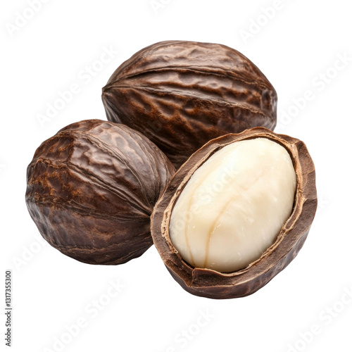 Shea nuts on a transparent background