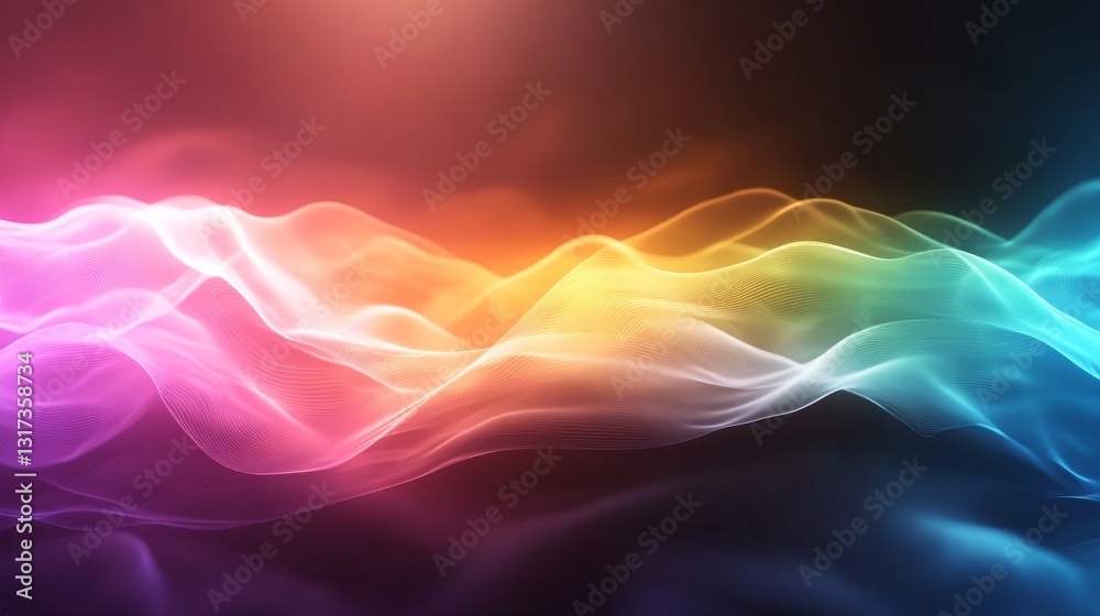 Obraz premium Abstract colorful wavy lines