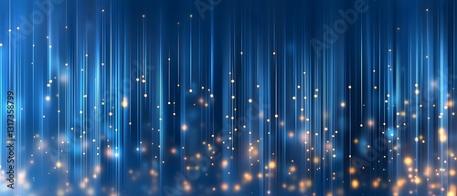 A blue and yellow background with a lot of sparkles