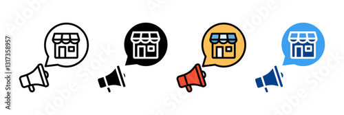 Marketing Icon Set Multiple Style Collection
