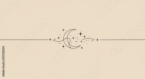 Minimalist Crescent Moon Tattoo Design
