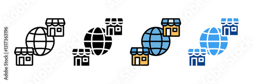 Global Icon Set Multiple Style Collection