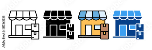 Supplies Icon Set Multiple Style Collection