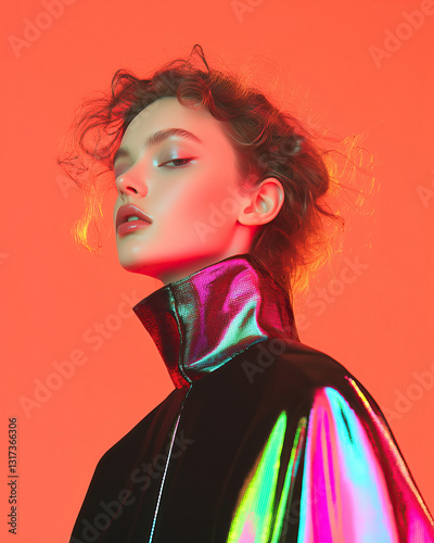 Colorful portait of a woman