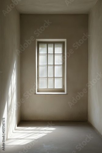 A simple empty room with a window, great for interior or architectural shots