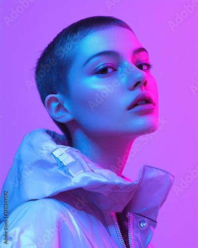 Colorful portait of a woman