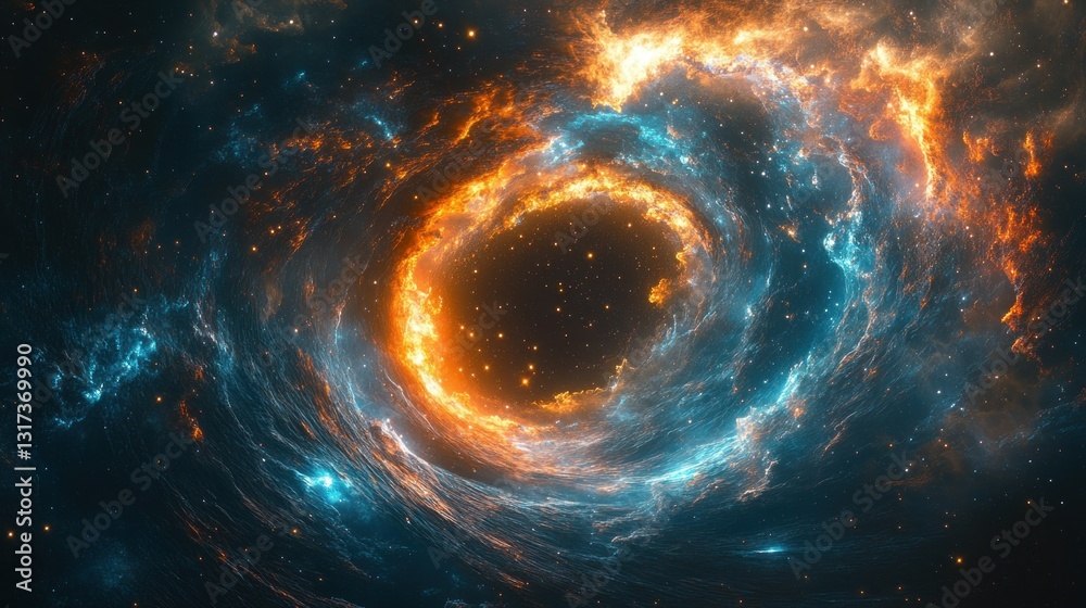 Cosmic vortex of fire and ice Cosmic vortex of fire and ice