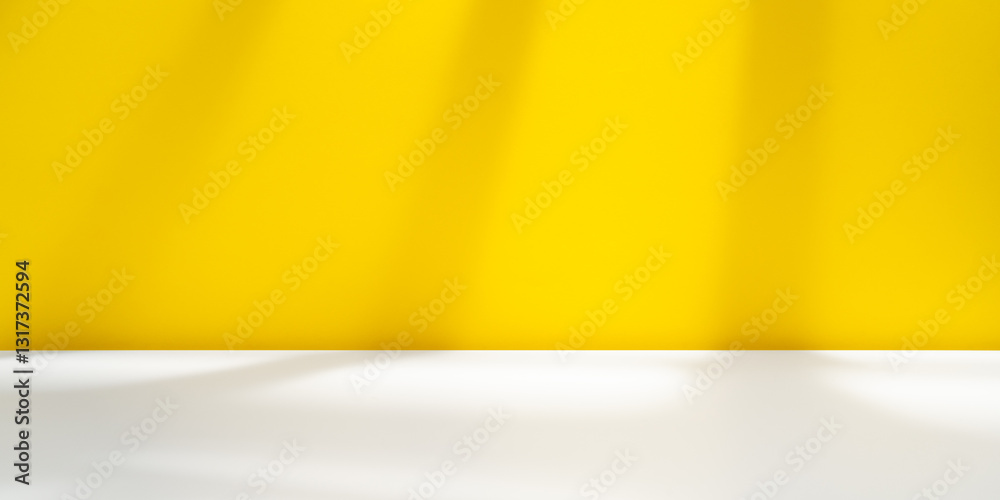 Obraz premium Abstract Yellow Background with Soft Shadows and Light Gradient