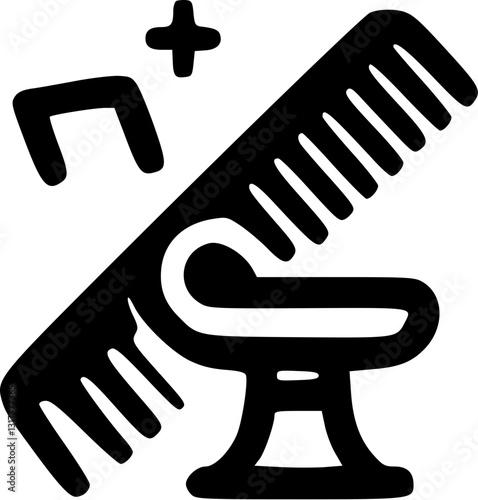  Barbershop Icon  in Linear Style