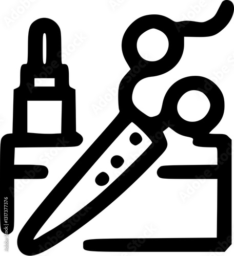  Barbershop Icon  in Linear Style
