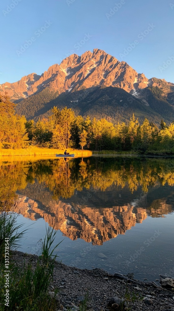 Fototapeta premium Mountain Reflection on Calm Pond