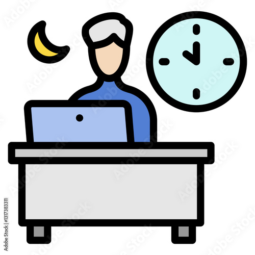 Overtime Work Icon