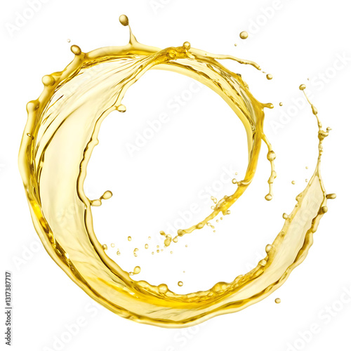 Circular Oil Splash Isolated