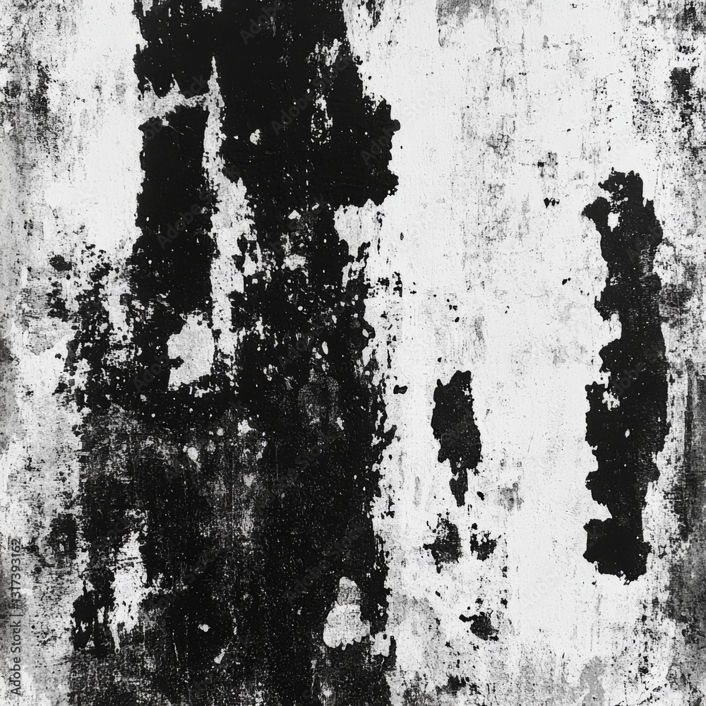 Fototapeta premium Abstract grunge black and white distressed texture background
