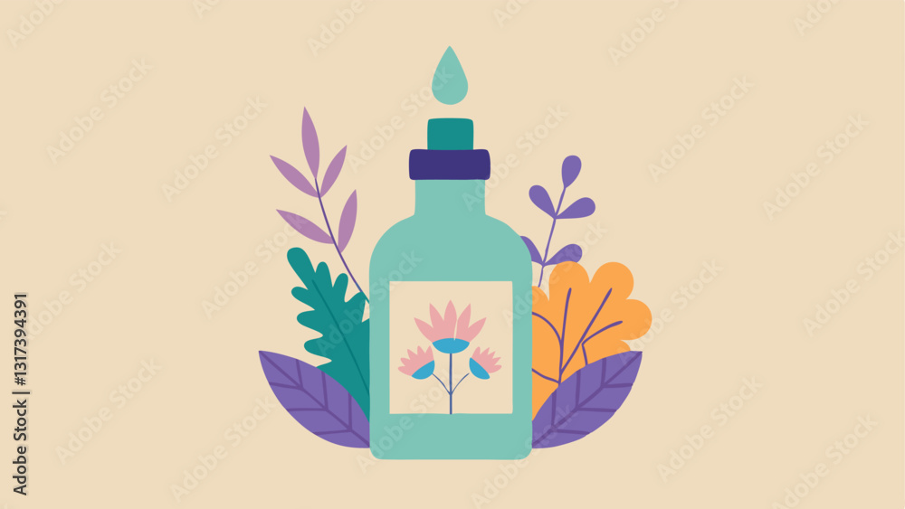 Serum Bottle with Botanical Elements Show a serum bottle intertwined with floral elements representing the natural ingredients that enhance collagen production. Serum Bottle with Botanical Elements Show a serum bottle intertwined with floral elements representing the natural ingredients that enhance collagen production.