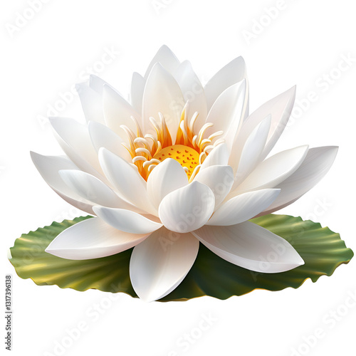 water lily isolated on transparent background